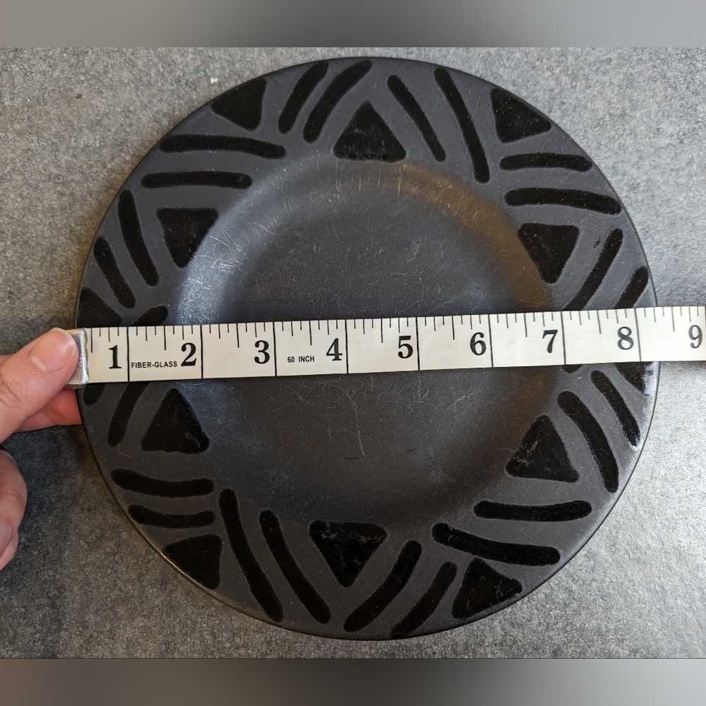 Pfaltzgraff Black Midnight Sun Salad Plate 8.25" diameter - 14 available - Picture 3 of 3